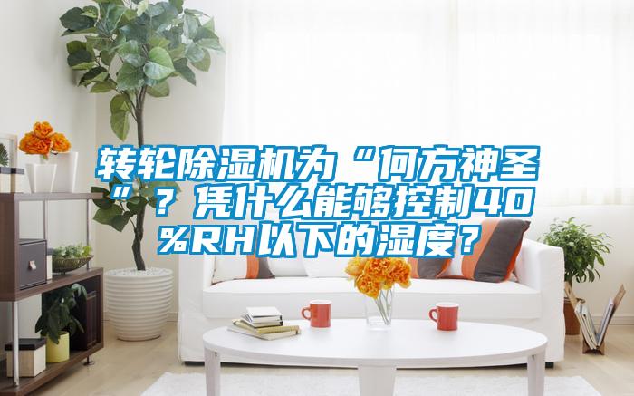轉(zhuǎn)輪除濕機(jī)為“何方神圣”？憑什么能夠控制40%RH以下的濕度？