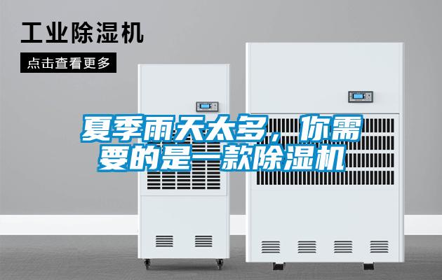 夏季雨天太多，你需要的是一款除濕機