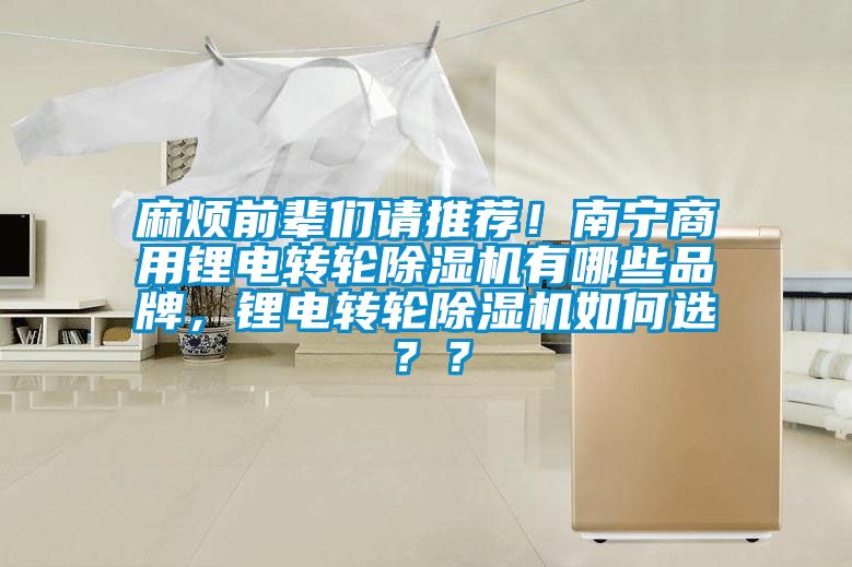 麻煩前輩們請推薦！南寧商用鋰電轉(zhuǎn)輪除濕機有哪些品牌，鋰電轉(zhuǎn)輪除濕機如何選？？